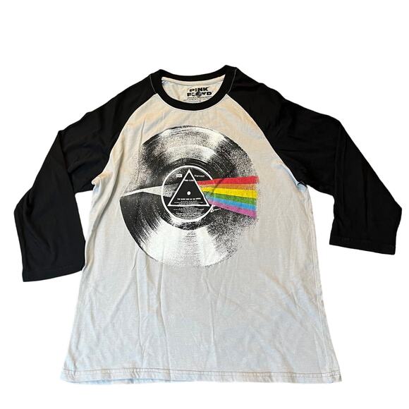 Pink Floyd Men's MD Dark Side Of The Moon Vinyl Record Graphic T-shirt - Picture 1 of 3